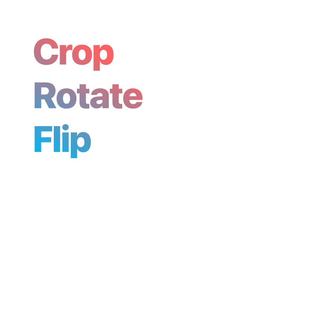 Crop, Rotate, Flip
